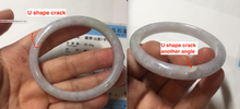 Load image into Gallery viewer, 51.5mm certified Type A 100% Natural light green purple white oval Jadeite Jade bangle PB180-9111
