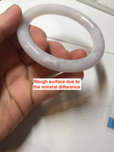 Load image into Gallery viewer, 56mm Certified Type A 100% Natural light purple white round cut Jadeite bangle PA109-6573
