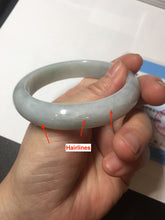 Load image into Gallery viewer, 57.5mm Certified 100% natural Type A light green white jadeite jade bangle B116-5269
