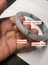 Load image into Gallery viewer, 60.2mm certified Type A 100% Natural icy watery light green sunny green purple Jadeite Jade bangle BQ67-5669
