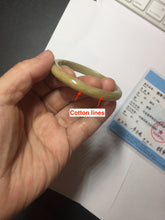Load image into Gallery viewer, 49mm certified 100% natural Type A yellow brown slim jadeite jade bangle Pb61-3863
