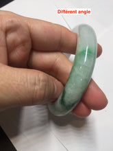 Load image into Gallery viewer, 56mm certified 100% natural icy watery light white/sunny green jadeite jade bangle BN72-3878
