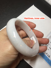 Load image into Gallery viewer, 56.4mm certificated Type A 100% Natural light purple/white Jadeite Jade bangle BF130-4028
