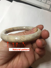 Load image into Gallery viewer, 56mm 100% natural beige yellow red round cut Coral Jade (珊瑚玉) bangle XY101
