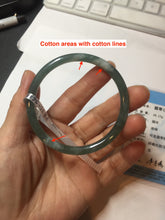 Load image into Gallery viewer, 55mm Certified Type A 100% Natural light green/blue slim round cut Guatemala Jadeite bangle PB31-5622
