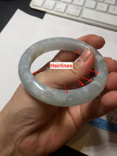 Load image into Gallery viewer, 55mm 100% natural type A icy watery light green yellow jadeite jade bangle Y155-5249
