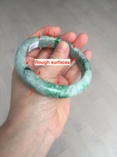 Load image into Gallery viewer, 60.5mm certified Type A 100% Natural sunny green gray black Jadeite Jade bangle BS82-9879
