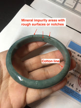 Load image into Gallery viewer, 61.5mm Certified Type A 100% Natural dark green/blue/gray/black Guatemala Jadeite jade bangle BL104-5741
