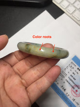 Load image into Gallery viewer, 51mm certified Type A 100% Natural icy watery dark green yellow black(WuJi) oval Jadeite Jade bangle BM111-2668
