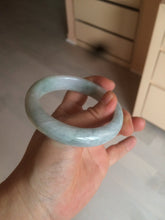 Load image into Gallery viewer, 57.5mm Certified 100% natural Type A green/gray chubby jadeite jade bangle AZ129-4065
