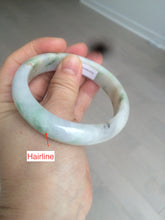 Load image into Gallery viewer, 58mm certified 100% natural light green/purple/yellow (Fu Lu Shou) jadeite jade bangle AZ135-1464
