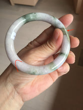 Load image into Gallery viewer, 58.5mm Certified Type A 100% Natural light green/sunny green/brown/black/purple(Rocky Mountain Dusk) chubby round cut Jadeite bangle PD87-1090
