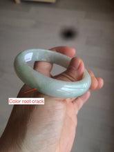 Load image into Gallery viewer, 53.5mm Certified Type A 100% Natural sunny green Jadeite Jade bangle BG40
