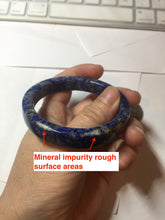 Load image into Gallery viewer, 52.9mm 100% natural blue/white/brown Starry Night Over the Rhône Lapis Lazuli (青金石) square bangle SY112
