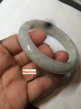 Load image into Gallery viewer, 55.6 mm Certified type A 100% Natural light green Jadeite bangle AZ86-1636
