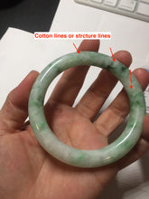 Load image into Gallery viewer, 卖了 56mm certified 100% natural type A sunny green round cut jadeite jade bangle AD116-6633
