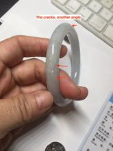Load image into Gallery viewer, 56mm Certified Type A 100% Natural light green/purple/white round cut Jadeite bangle PD102-4908
