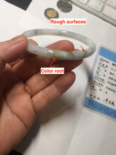 Load image into Gallery viewer, 58.5mm Certified Type A 100% Natural light green yellow purple white black (Wuji)slim round cut Jadeite bangle PB179-9117
