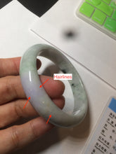 Load image into Gallery viewer, 58.1mm 100% natural type A certified light green/purple jadeite jade bangle Y139-0723
