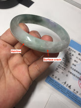 Load image into Gallery viewer, 54.5mm certified 100% natural icy watery oily dark green purple jadeite jade bangle BH87-9118
