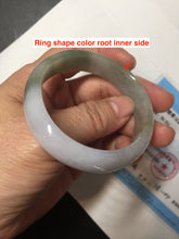 Load image into Gallery viewer, 50.5mm 100% natural Type A light green/purple oval  jadeite jade bangle Y166-3705
