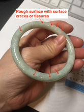 Load image into Gallery viewer, 56mm Certified Type A 100% Natural light green round cut Jadeite Jade bangle F138-8176
