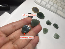 Load image into Gallery viewer, 100% Natural type A ict watery dark green(老油青) happy Buddha jadeite pendant 178
