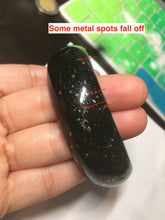 Load image into Gallery viewer, 59.7mm 100% Natural dark green/black meteorite nephrite Hetian Jade bangle XY12
