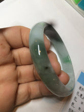 Load image into Gallery viewer, 56.5mm certificated Type A 100% Natural sunny green/dark green/white Jadeite Jade bangle Z132-2355
