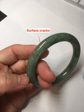 Load image into Gallery viewer, 55.7mm Certified 100% natural Type A dark green/brown round cut jadeite jade bangle BM9-5368
