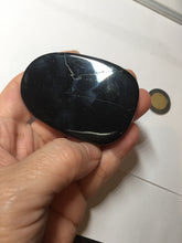 Load image into Gallery viewer, 100% Natural clear dark green/black jadeite jade(Mocui, 墨翠) Nezha(哪吒) defeated the dragon king Pendant/handhold worry stone BL139
