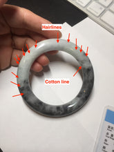 Load image into Gallery viewer, 卖了  56.2mm Certified 100% natural Type A black/white(wuji) chubby round cut jadeite jade bangle BP31-5844
