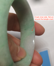 Load image into Gallery viewer, 50mm Certified Type A 100% Natural sunny green/purple tropical beach Jadeite Jade bangle D109-7738
