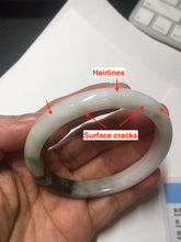 Load image into Gallery viewer, 52mm certified Type A 100% Natural sunny green yellow brown white oval Jadeite Jade bangle Q138-1727
