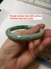 Load image into Gallery viewer, 58.2mm certified Type A 100% Natural sunny green round cut Jadeite Jade bangle BS87-9880
