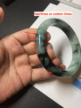 Load image into Gallery viewer, 58.9mm Certified Type A 100% Natural suny green dark green Jadeite Jade bangle BP32-8237
