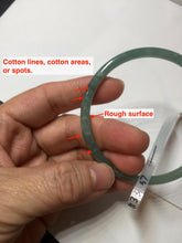Load image into Gallery viewer, 57mm Certified Type A 100% Natural icy watery. light green/blue/brown slim round cut Guatemala Jadeite bangle PC47-8133
