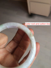 Load image into Gallery viewer, 55.5mm Certified 100% natural Type A sunny green/white jadeite jade bangle BH28-5421
