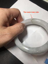 Load image into Gallery viewer, 62mm certified type A 100% Natural dark green/white chubby Jadeite Jade bangle BK51-2803
