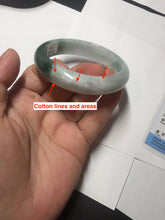 Load image into Gallery viewer, 54.5mm certified 100% natural icy watery oily dark green purple jadeite jade bangle B111-9119
