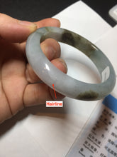 Load image into Gallery viewer, 53mm certified 100% natural Type A light green brown jadeite jade bangle AX133-7691
