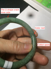 Load image into Gallery viewer, 54.3mm Certified 100% natural Type A dark green/brown round cut jadeite jade bangle BF56-5365
