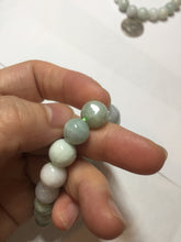 Load image into Gallery viewer, 10mm 100% natural type A green yellow white jadeite jade beads bracelet group PB152
