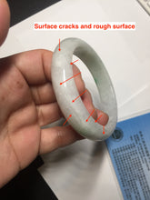 Load image into Gallery viewer, 53.2mm certificated Type A 100% Natural sunny green white(白底青) Jadeite Jade bangle BN74-3873
