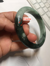 Load image into Gallery viewer, 卖了 61mm Certified Type A 100% Natural forest dark green Jadeite jade bangle BF131-2711
