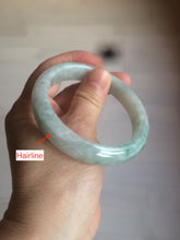 Load image into Gallery viewer, 57.5mm certified 100% natural type A light green/white jadeite jade bangle Q122-0037
