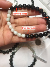 Load image into Gallery viewer, 7.6-8mm 100% natural white/black/blue/green/brown(Wuji, Mocui) jadeite jade beads bracelet BP148
