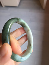 Load image into Gallery viewer, 58.2mm Certified Type A 100% Natural dark green gray black jadeite Jade bangle PD170-6281
