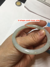 Load image into Gallery viewer, 52.1mm certified Type A 100% Natural icy green/orange slim round cut Jadeite Jade bangle PB101-9133
