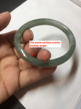 Load image into Gallery viewer, 51mm certified Type A 100% Natural icy watery bean green oval Jadeite Jade bangle BQ5-3805
